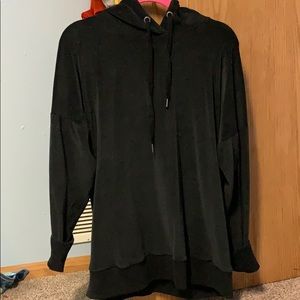 Black velvet sweater